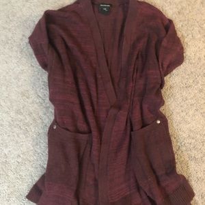 Calvin Klein Burgundy Cardigan